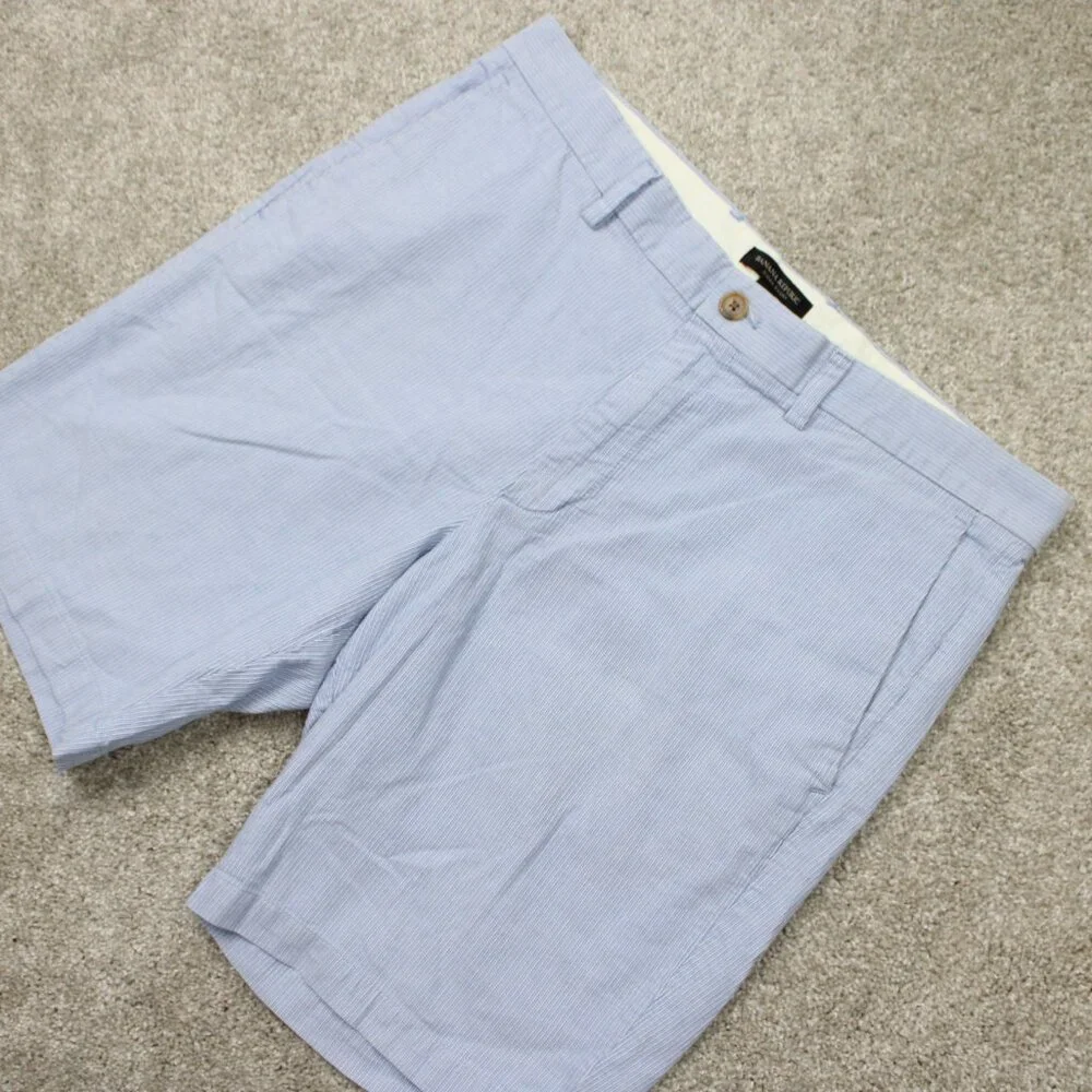 Banana Republic Aiden Club Chino Shorts Mens 34 Blue Cotton Textured 10